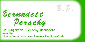 bernadett perschy business card